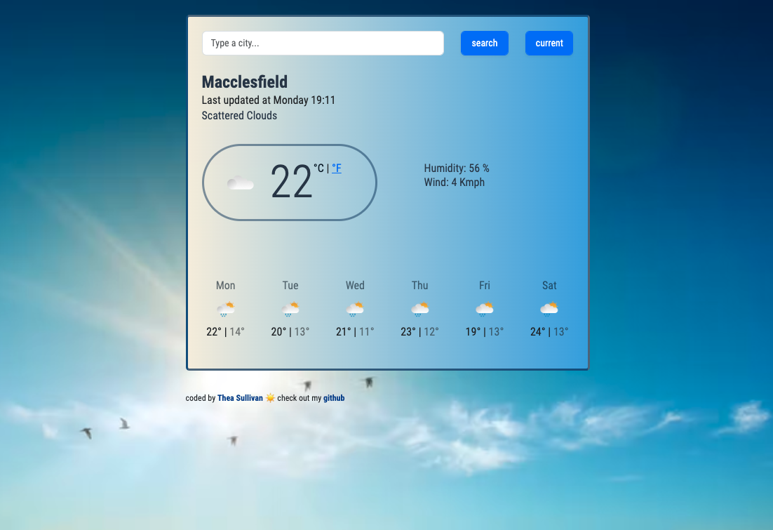 Image of Weather Page